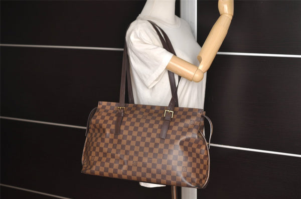 Authentic Louis Vuitton Damier Chelsea Shoulder Tote Bag N51119 LV 5077J
