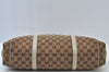 Authentic GUCCI Web Sherry Line Shoulder Tote Bag GG Canvas Leather Brown 5078I