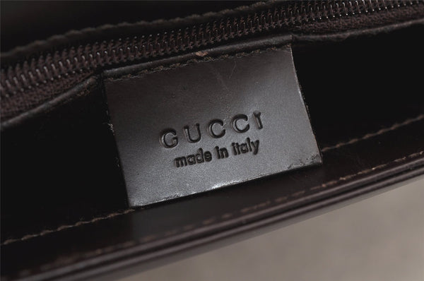 Authentic GUCCI Vintage Shoulder Cross Body Bag Purse Leather Brown Junk 5078K