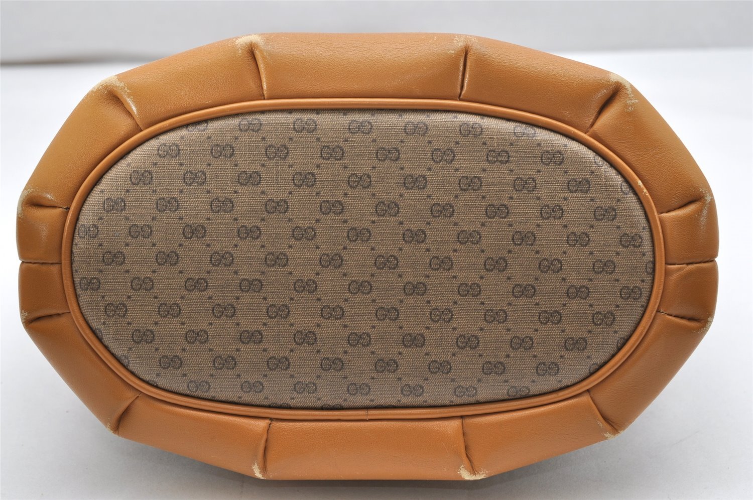 Authentic GUCCI Micro GG PVC Leather Shoulder Cross Body Bag Brown 5079K