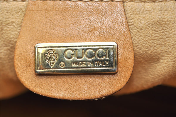 Authentic GUCCI Micro GG PVC Leather Shoulder Cross Body Bag Brown 5079K