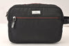 Authentic GUCCI Clutch Hand Bag Purse Nylon Leather 131224 Black Junk 5080K