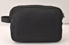 Authentic GUCCI Clutch Hand Bag Purse Nylon Leather 131224 Black Junk 5080K