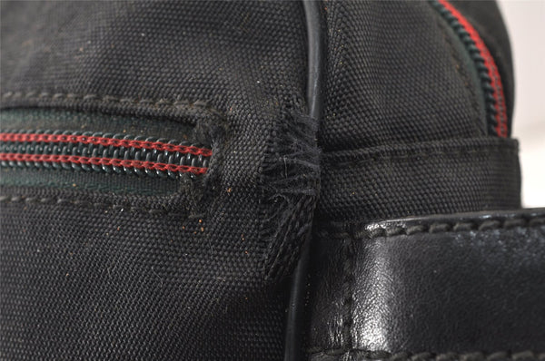 Authentic GUCCI Clutch Hand Bag Purse Nylon Leather 131224 Black Junk 5080K