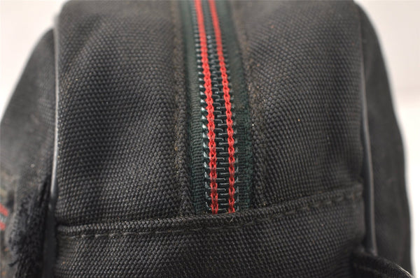 Authentic GUCCI Clutch Hand Bag Purse Nylon Leather 131224 Black Junk 5080K