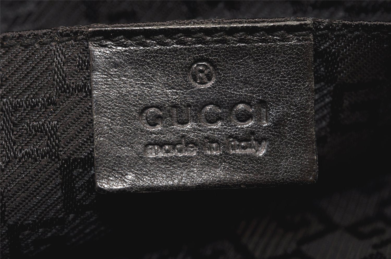Authentic GUCCI Clutch Hand Bag Purse Nylon Leather 131224 Black Junk 5080K