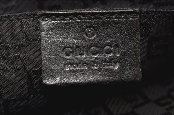 Authentic GUCCI Clutch Hand Bag Purse Nylon Leather 131224 Black Junk 5080K