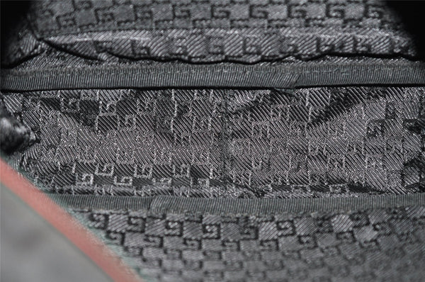 Authentic GUCCI Clutch Hand Bag Purse Nylon Leather 131224 Black Junk 5080K