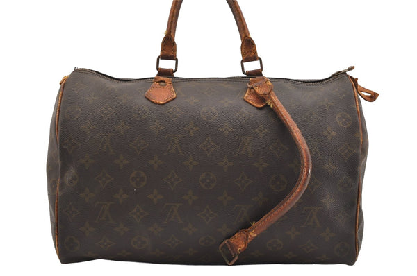 Authentic Louis Vuitton Monogram Speedy 35 Hand Boston Bag M41524 LV Junk 5081J