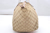 Authentic GUCCI VIntage Shoulder Tote Bag GG Canvas Leather 131230 Beige 5082K