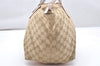 Authentic GUCCI VIntage Shoulder Tote Bag GG Canvas Leather 131230 Beige 5082K