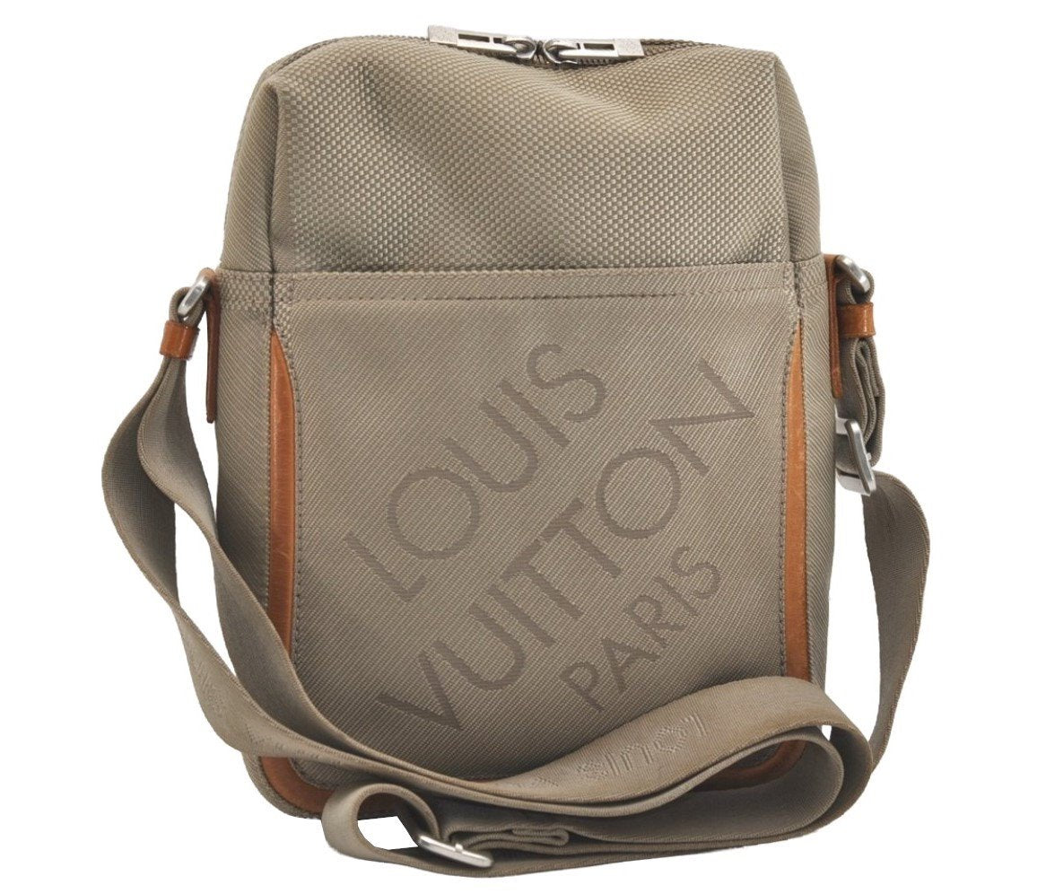 Authentic Louis Vuitton Damier Geant Citadin NM Shoulder Bag M93041 Beige 5083J