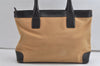 Authentic GUCCI Web Sherry Line Tote Bag Canvas Leather 0021119 Beige 5083K