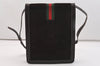 Authentic GUCCI Web Sherry Line Shoulder Cross Bag Suede Leather Brown 5084J