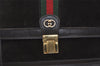 Authentic GUCCI Web Sherry Line Shoulder Cross Bag Suede Leather Brown 5084J