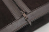 Authentic GUCCI Web Sherry Line Shoulder Cross Bag Suede Leather Brown 5084J