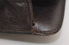 Authentic GUCCI Web Sherry Line Shoulder Cross Bag Suede Leather Brown 5084J