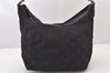 Authentic GUCCI Bamboo Shoulder Hand Bag Purse Nylon Leather 0000531 Black 5084K