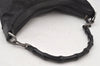 Authentic GUCCI Bamboo Shoulder Hand Bag Purse Nylon Leather 0000531 Black 5084K