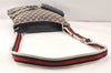 Authentic GUCCI Sherry Line Shoulder Bag GG Canvas Leather 169937 Navy 5087K