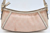Authentic GUCCI Abbey Shoulder Bag Purse GG Canvas Leather 130939 Pink 5089I