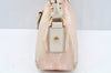 Authentic GUCCI Abbey Shoulder Bag Purse GG Canvas Leather 130939 Pink 5089I