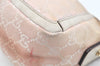 Authentic GUCCI Abbey Shoulder Bag Purse GG Canvas Leather 130939 Pink 5089I