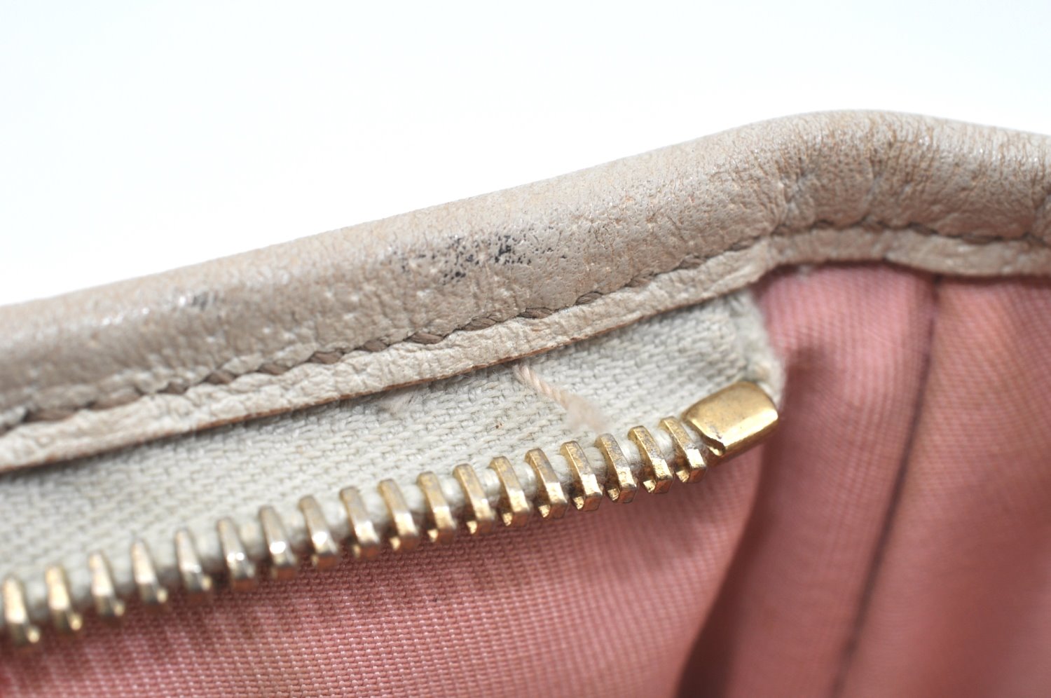 Authentic GUCCI Abbey Shoulder Bag Purse GG Canvas Leather 130939 Pink 5089I