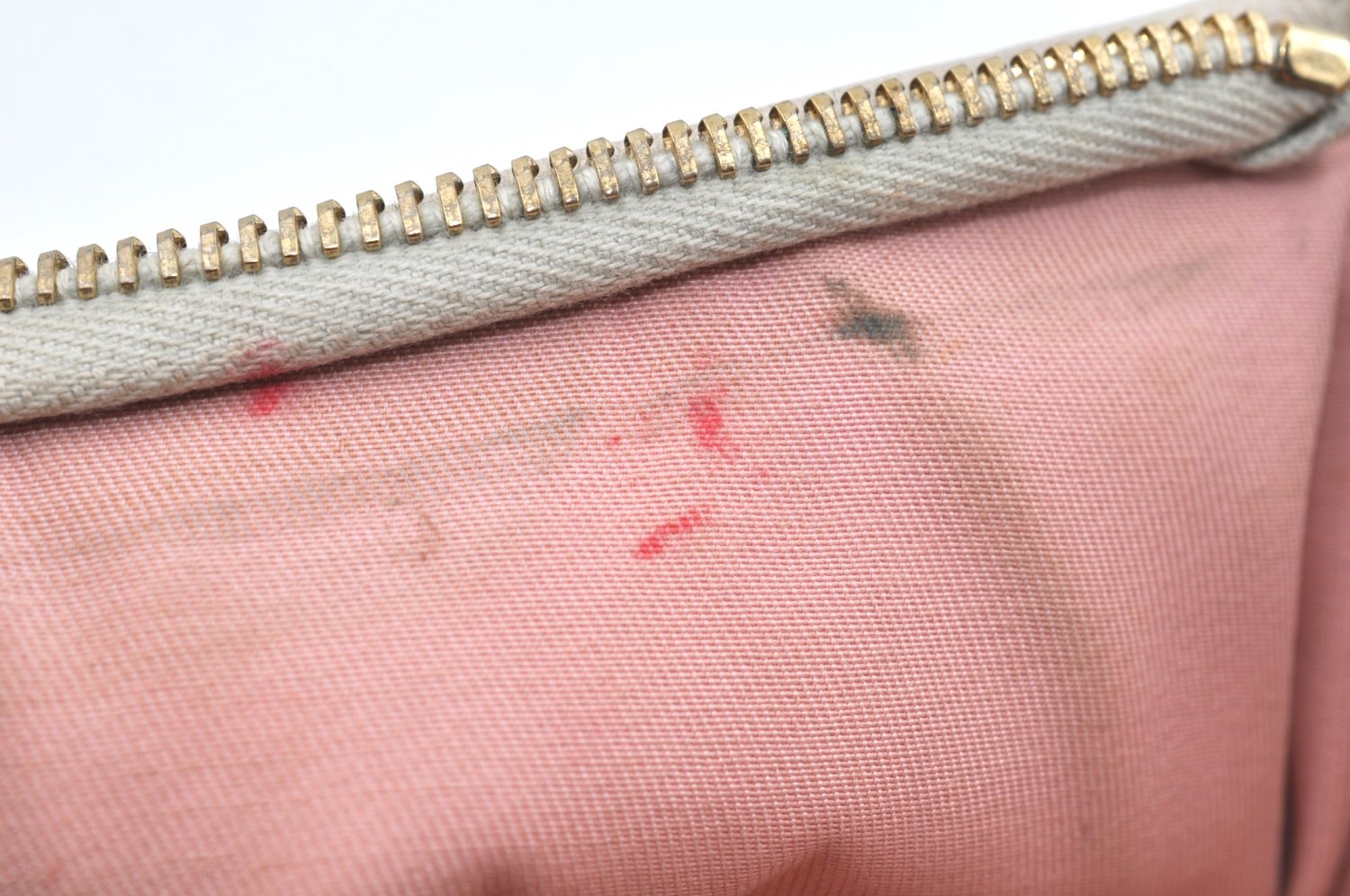 Authentic GUCCI Abbey Shoulder Bag Purse GG Canvas Leather 130939 Pink 5089I