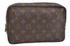 Auth Louis Vuitton Monogram Trousse Toilette 23 Clutch Hand Bag M47524 LV 5089J