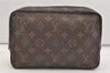 Auth Louis Vuitton Monogram Trousse Toilette 23 Clutch Hand Bag M47524 LV 5089J