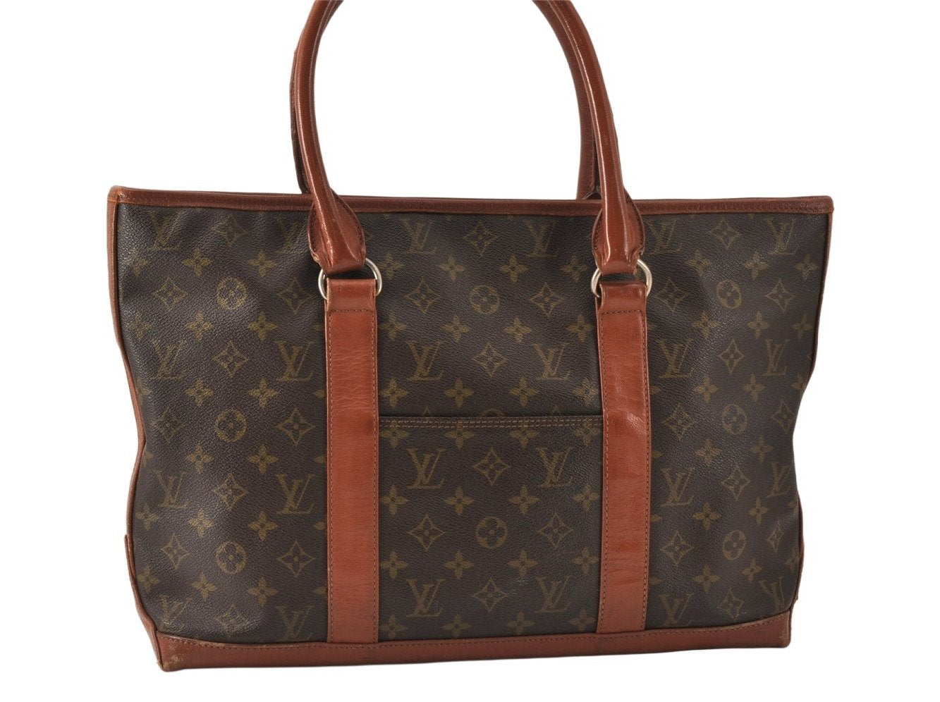 Auth Louis Vuitton Monogram Sac Weekend PM Vintage Tote Hand Bag M42425 LV 5089K