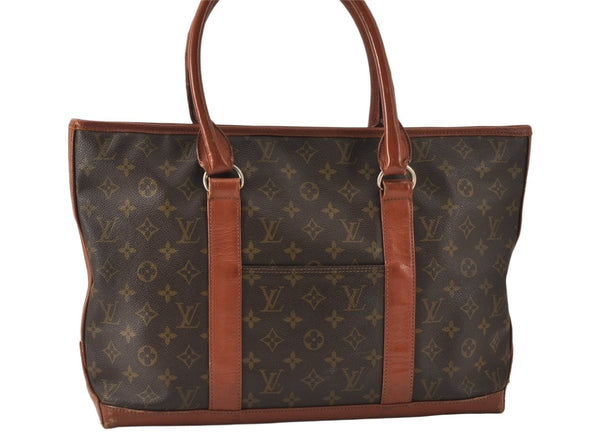 Auth Louis Vuitton Monogram Sac Weekend PM Vintage Tote Hand Bag M42425 LV 5089K