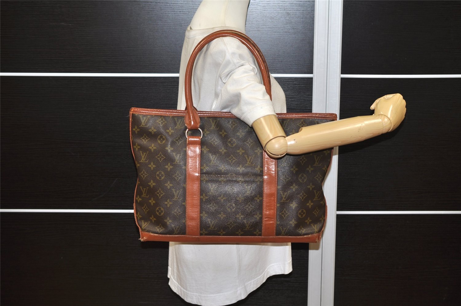 Auth Louis Vuitton Monogram Sac Weekend PM Vintage Tote Hand Bag M42425 LV 5089K