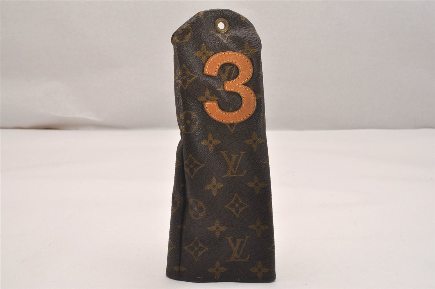 Auth Louis Vuitton Monogram Protege-bois No1 No3 Golf Club Head Cover 2Set 5090J