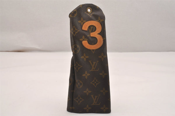 Auth Louis Vuitton Monogram Protege-bois No1 No3 Golf Club Head Cover 2Set 5090J