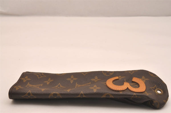 Auth Louis Vuitton Monogram Protege-bois No1 No3 Golf Club Head Cover 2Set 5090J