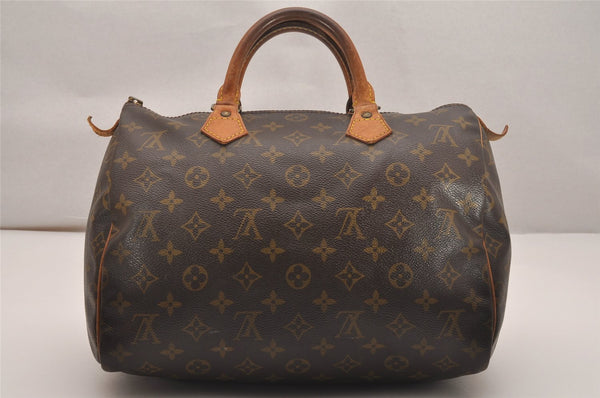 Authentic Louis Vuitton Monogram Speedy 30 Hand Boston Bag M41526 LV Junk 5091J
