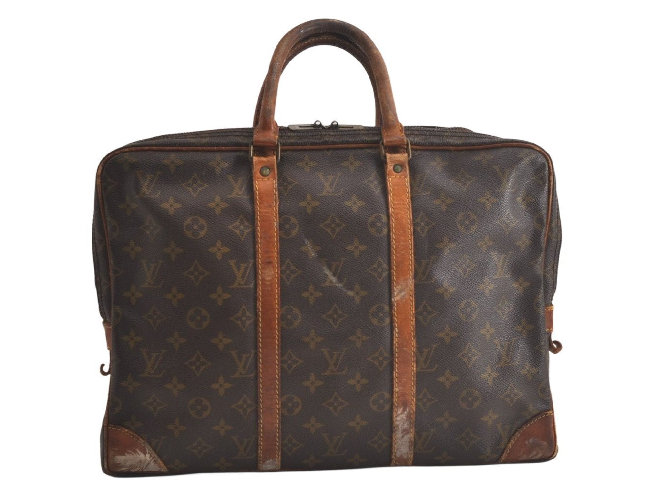 Auth Louis Vuitton Monogram Porte Documents Voyage Briefcase Old Model LV 5095K