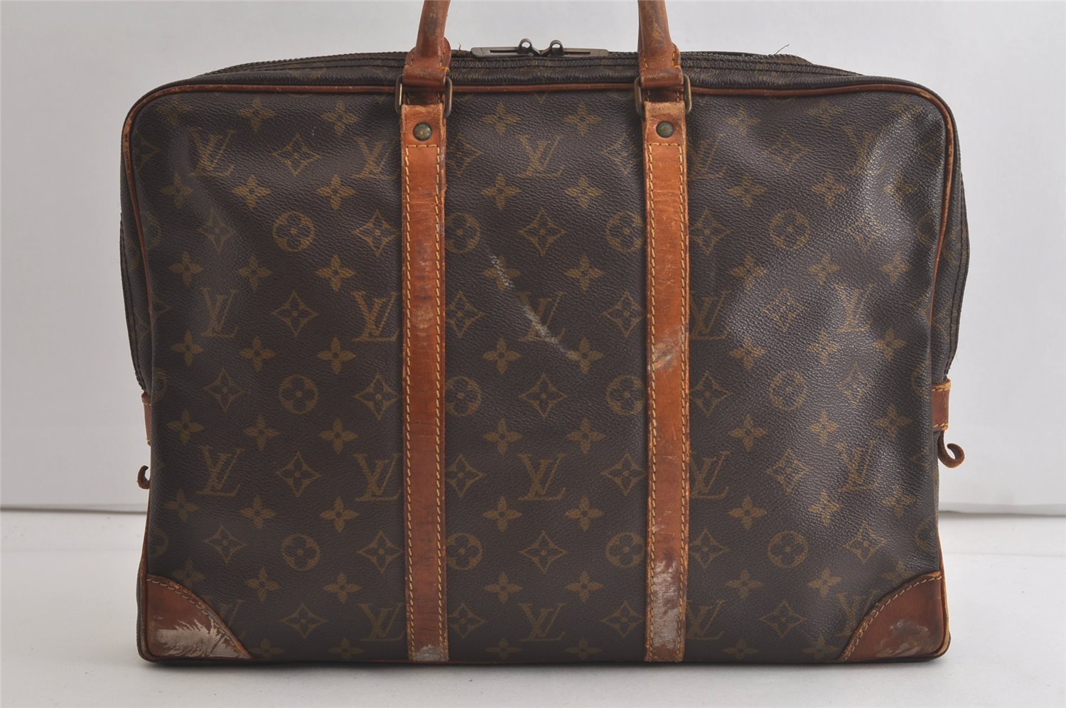 Auth Louis Vuitton Monogram Porte Documents Voyage Briefcase Old Model LV 5095K