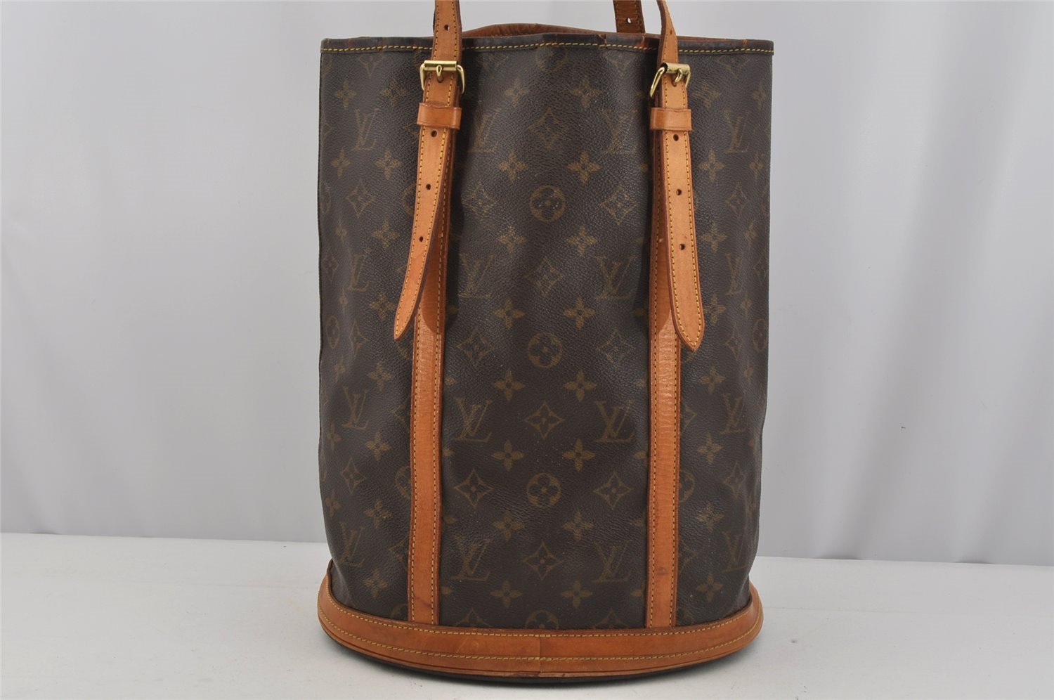Authentic Louis Vuitton Monogram Bucket GM Shoulder Tote Bag M42236 Junk 5096J