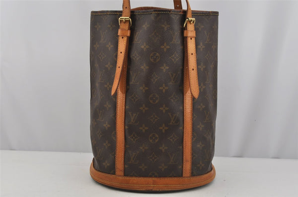 Authentic Louis Vuitton Monogram Bucket GM Shoulder Tote Bag M42236 Junk 5096J
