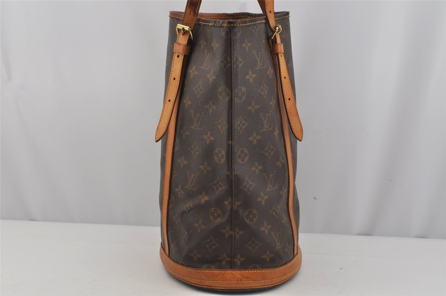 Authentic Louis Vuitton Monogram Bucket GM Shoulder Tote Bag M42236 Junk 5096J