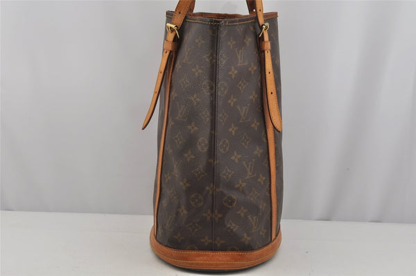 Authentic Louis Vuitton Monogram Bucket GM Shoulder Tote Bag M42236 Junk 5096J