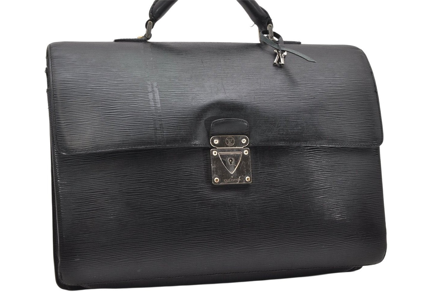Auth Louis Vuitton Taiga Laguito Business Bag Briefcase Black M31092 LV 5096K