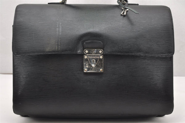 Auth Louis Vuitton Taiga Laguito Business Bag Briefcase Black M31092 LV 5096K