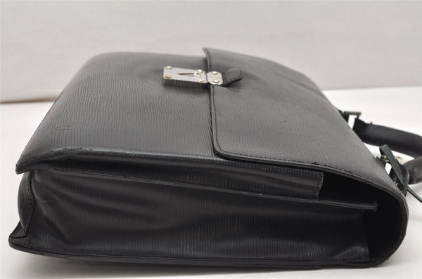 Auth Louis Vuitton Taiga Laguito Business Bag Briefcase Black M31092 LV 5096K