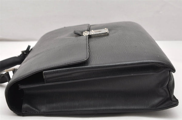 Auth Louis Vuitton Taiga Laguito Business Bag Briefcase Black M31092 LV 5096K