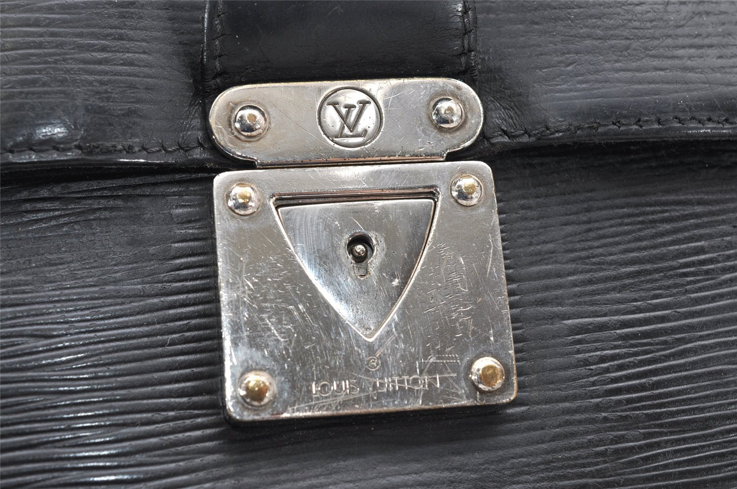 Auth Louis Vuitton Taiga Laguito Business Bag Briefcase Black M31092 LV 5096K