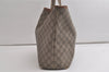 Authentic GUCCI Web Sherry Line Tote Bag GG PVC Leather 211134 Brown 5097K